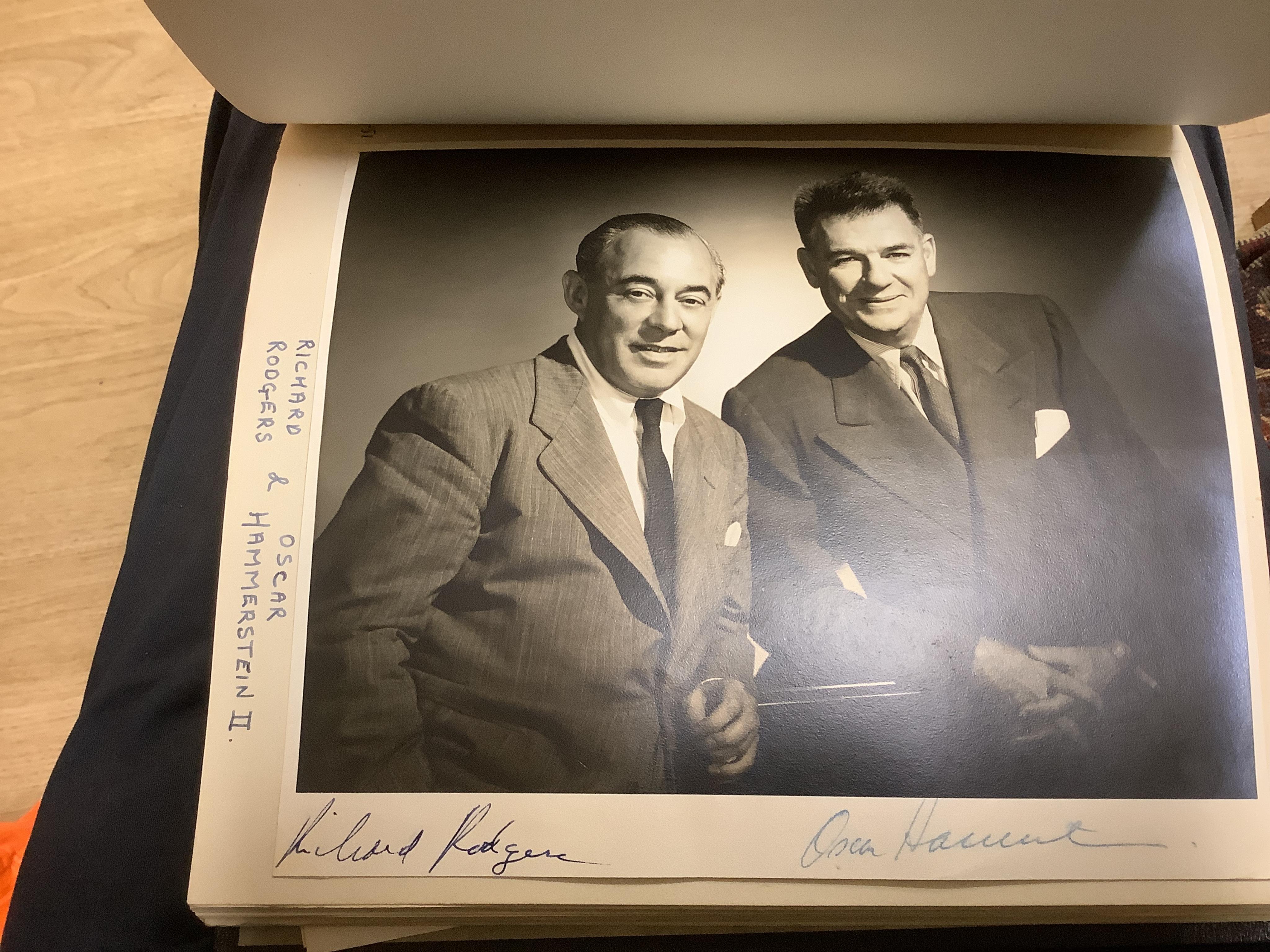 An album containing a wide selection of autographed publicity photographs of jazz and blues artists, including; Louis Armstrong, Chet Baker, Louis Bellson, Dave Brubeck, June Christy, Nat King Cole, Paul Desmond, Duke El